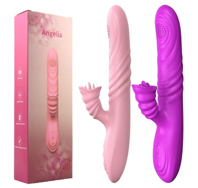 Wibrator-Angelia, USB 3 functions of thrusting / 20 vibrations Purple